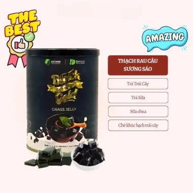 Topping Thạch Sương Sáo Chất Lượng Đậm Đà Không Thể Thiếu Cho Các Món Trà Sữa, Trà Trái Cây.