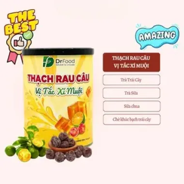 Thạch Rau Câu Vị Tắc Xí Muội Topping độc lạ đậm đà hương vị, phù hợp cho mọi loại trà trái cây,