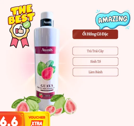 Ổi Hồng Cô Đặc Thơm Ngon Độc Đáo Pha Chế Trà Trái Cây Cực Ngon, Làm Bánh.