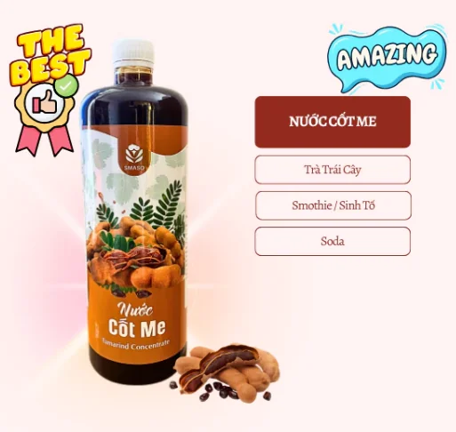 Nước Cốt Me Smaso siêu ngon siêu đậm đà, pha chế trà trái cây cực đỉnh.
