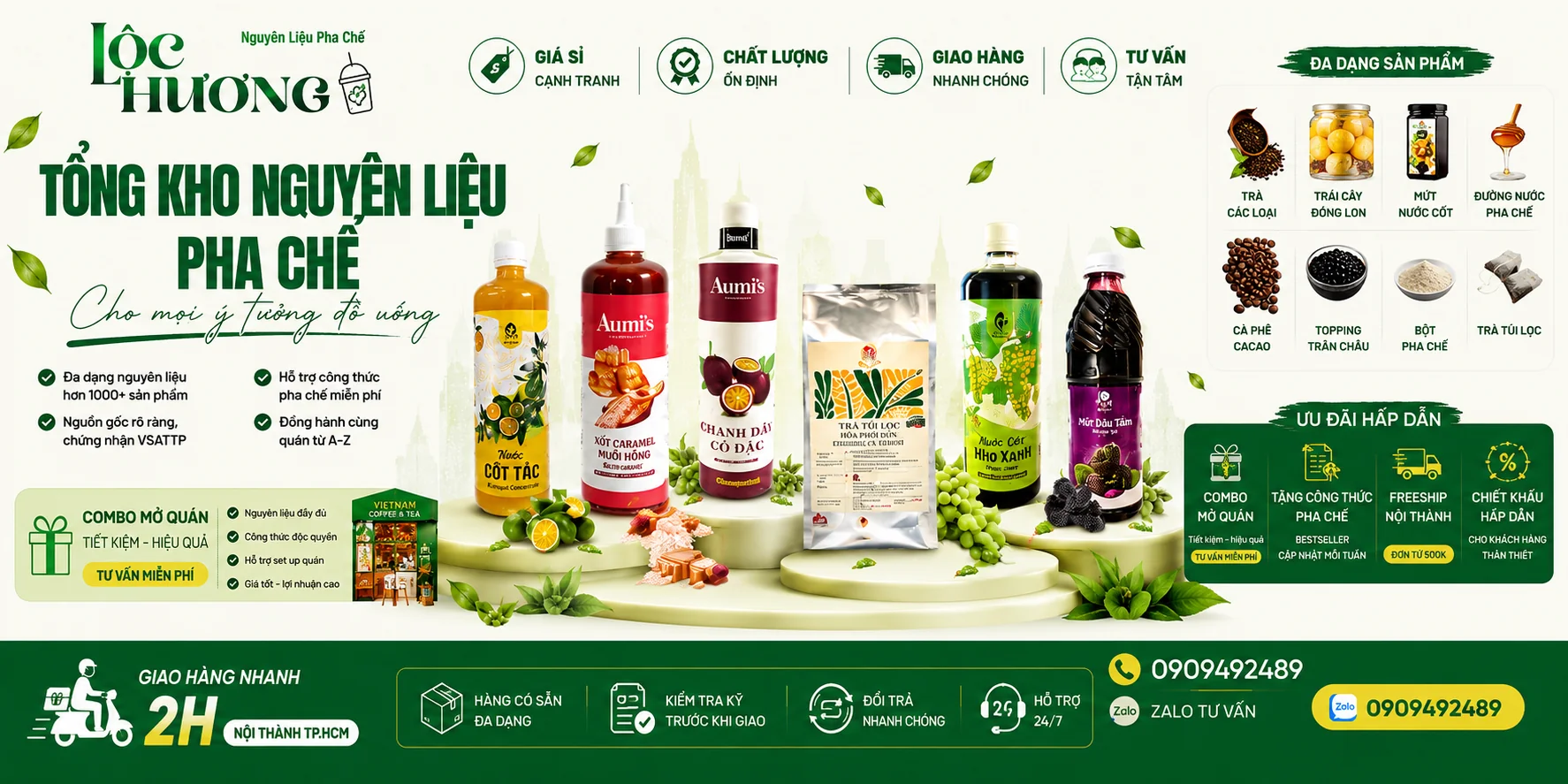 NGUYÊN LIỆU PHA CHẾ LỘC HƯƠNG